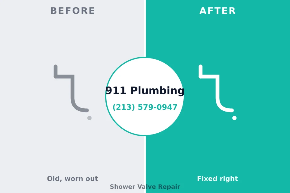 Before and after: plumbing repair Westville, OK